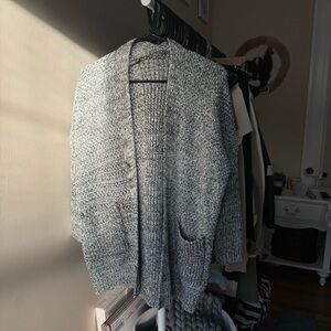 Chunky Knit Salt & Pepper Cardigan
